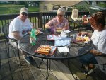 Dogs on the deck